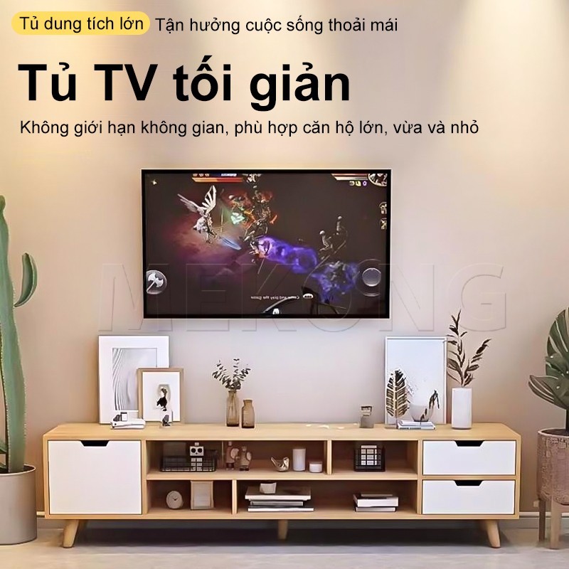 BMZAR Tủ Kệ Tivi Kệ Tivi Phong Có Ngăn Kéo Phong Cách Bắc Âu Hiện Đại Chống Ẩm Cho Nhà Nhỏ | BigBuy360 - bigbuy360.vn