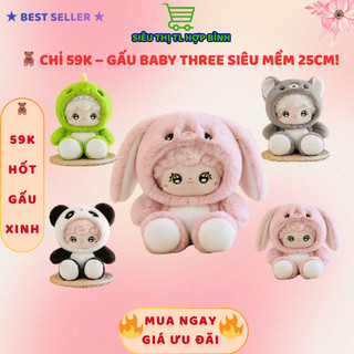  🧸 Gấu Bông Baby Three 25cm Siêu Mềm Mịn Đáng Yêu – Quà Tặng Bé & Bạn Gái Hot Trend 2025 
