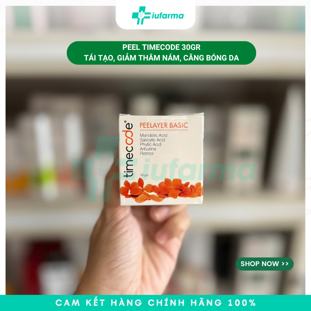 [iufarma] Peel TIMECODE PEELAYER BASIC tái tạo da, giảm thâm nám, sáng đều màu da, căng bóng 30g