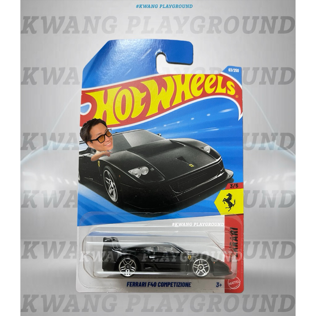 Kwang Playground - Xe mô hình Hot Wheels basic Ferrari F40 Competizione (đen) - Case C 2026