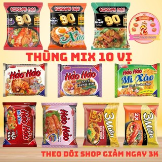  Mì Hảo Hảo 3 Miền Kokomi Đại 90g  Thùng Mix 10 Vị  
