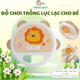 Đồ Chơi Trống Lục Lạc - Nhạc Cụ Gõ Tay Tạo Âm Thanh Vui Nhộn Cho Bé