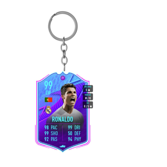 Cristiano Ronaldo in Real Madrid Keychain