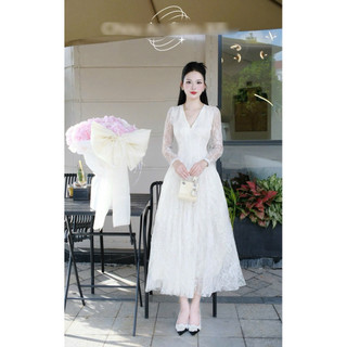 Đầm  Vây ren dài tiểu thư