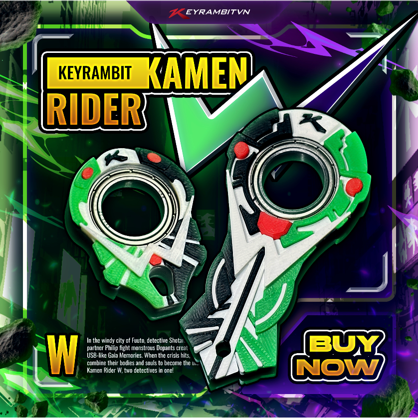 [KAMEN RIDER] Keyrambit W (Double) - CycloneJoker - Keyrambitvn - Móc Khoá Xả Stress