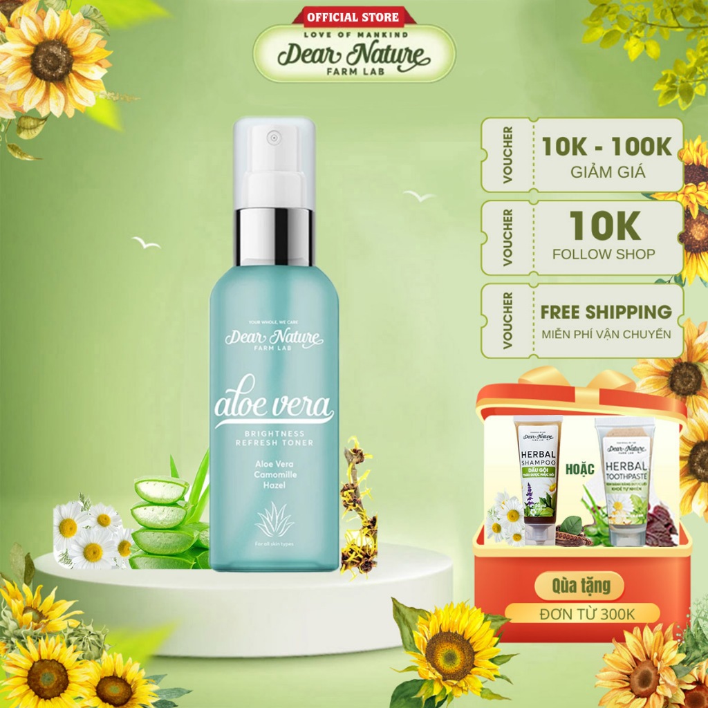 Toner Nha Đam Aloe Dear Nature – Cấp Ẩm, Làm Dịu Cho Da Nhạy Cảm