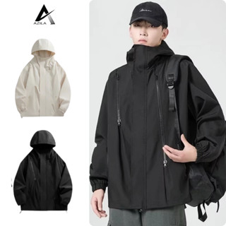 Áo khoác gió nam nữ 2 lớp nhiều khóa chất vải dù 2 lớp tráng bạc chống nước ,chống tia UV không bám bụi - G72