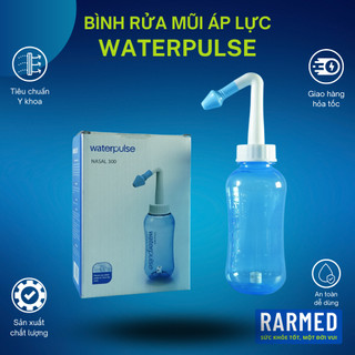 Bình rửa mũi áp lực Waterpulse, dụng cụ rửa mũi xịt đờm bé và người lớn mạnh - 300ml