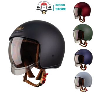  Mũ Bảo Hiểm Asia MT08k nón có kính âm màu khói trà - Lót Tháo Rời Tiện Dụng. 