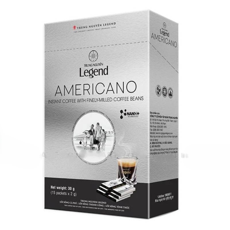 Cà Phê Trung Nguyên Legend Americano Hộp (15 Gói 2G)