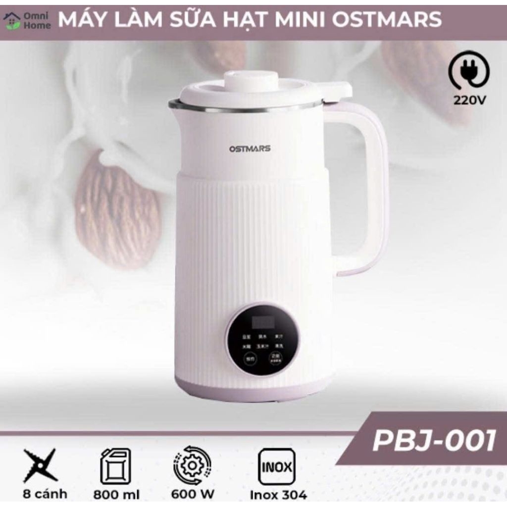 Máy làm sữa hạt OSTMARS chính hãng, bảo hành 1 năm