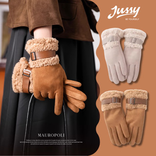  Găng Tay Nữ JG15 Jussy Official Chất Da Lộn Lót Lông Cừu Cao Cấp Ấm Áp Sang Trọng Thời Trang Mùa Đông 