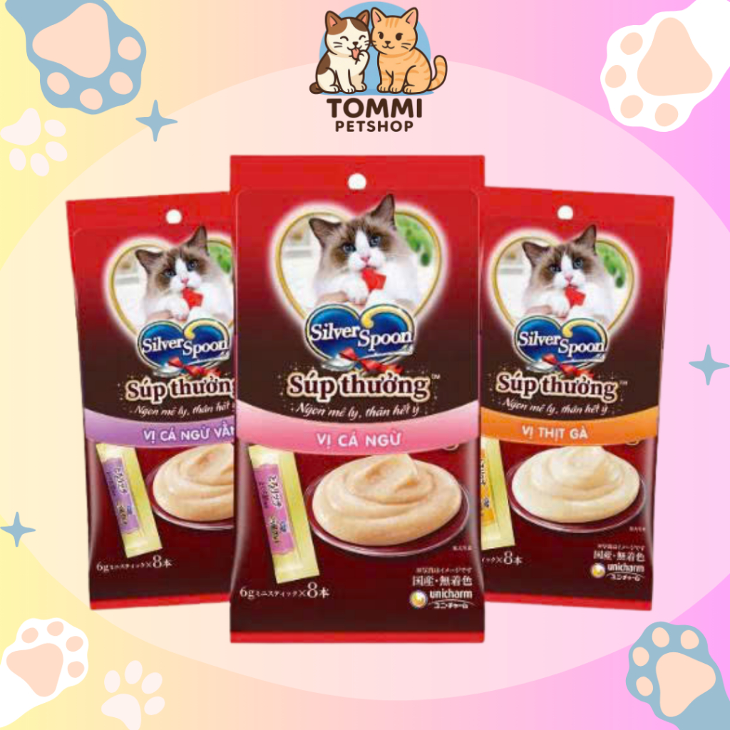Súp thưởng SILVER SPOON cho mèo, súp thưởng sliver spoon dạng thanh đến từ nhật bản