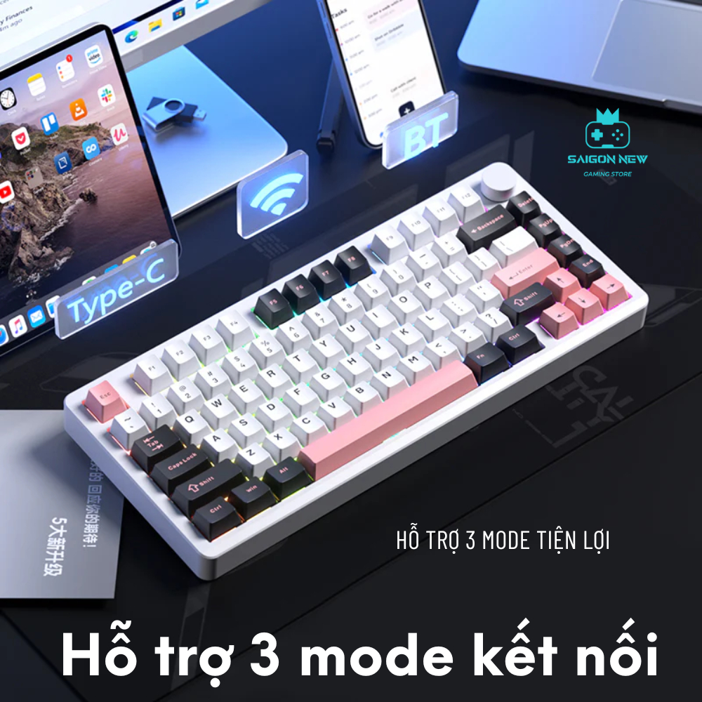 Bàn phím cơ không dây Leobog Hi8 SE - Case nhôm CNC - LED RGB mạch xuôi - Có hỗ trợ app tùy chỉnh | BigBuy360 - bigbuy360.vn
