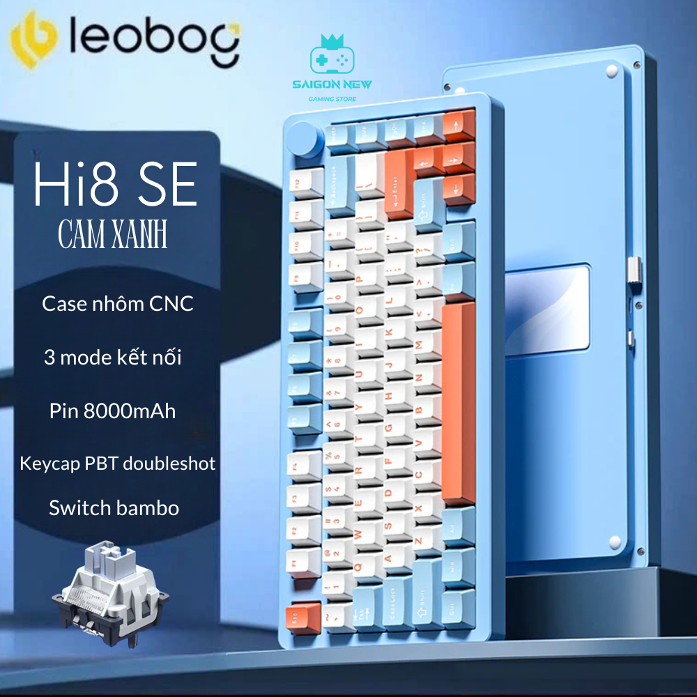 Bàn phím cơ không dây Leobog Hi8 SE - Case nhôm CNC - LED RGB mạch xuôi - Có hỗ trợ app tùy chỉnh | BigBuy360 - bigbuy360.vn