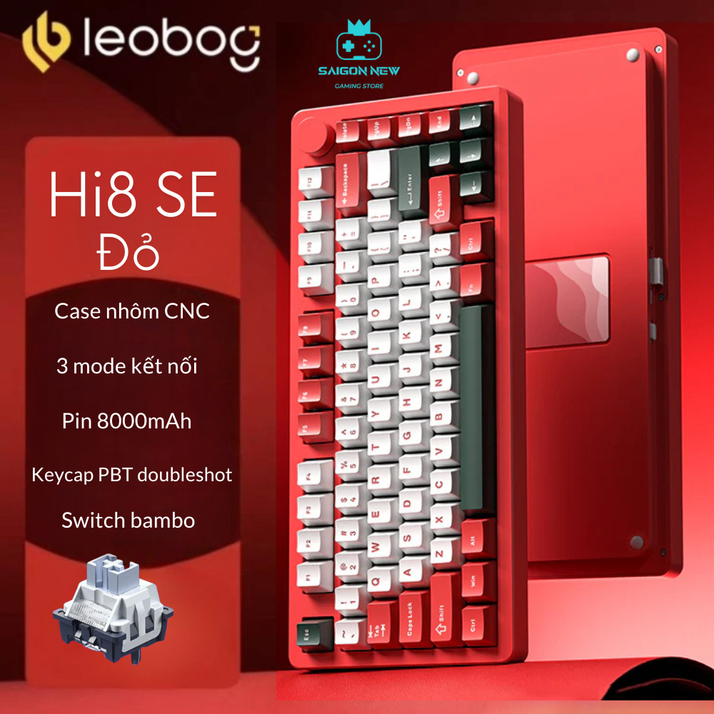 Bàn phím cơ không dây Leobog Hi8 SE - Case nhôm CNC - LED RGB mạch xuôi - Có hỗ trợ app tùy chỉnh | BigBuy360 - bigbuy360.vn