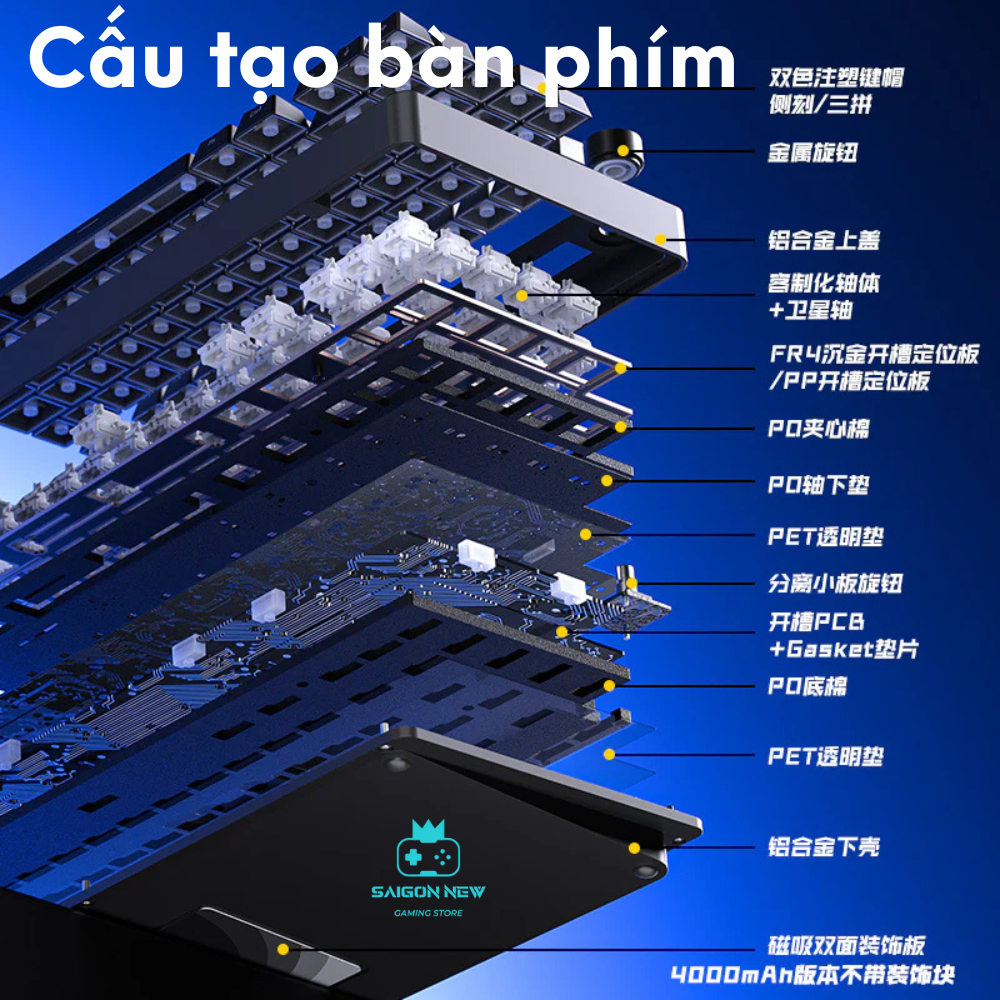 Bàn phím cơ không dây Leobog Hi8 SE - Case nhôm CNC - LED RGB mạch xuôi - Có hỗ trợ app tùy chỉnh | BigBuy360 - bigbuy360.vn