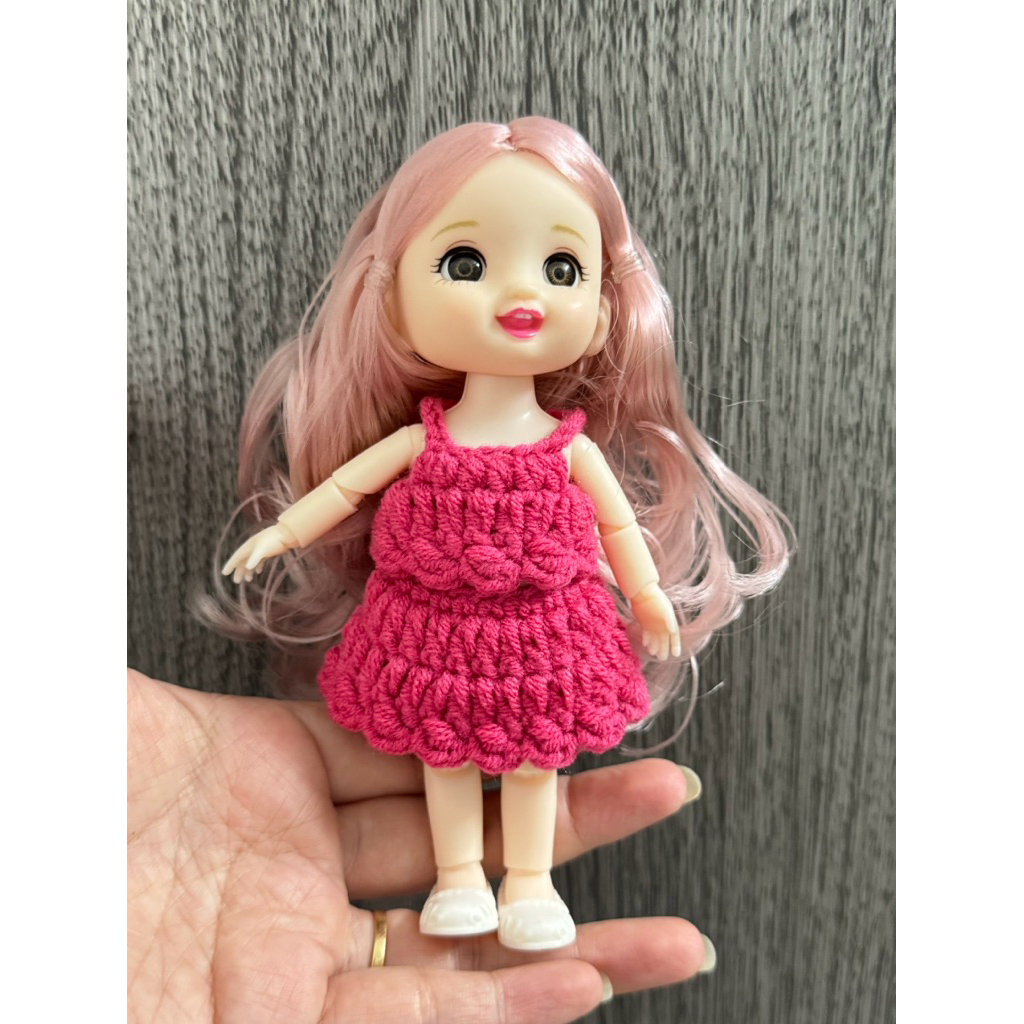 Quần áo cho doll khớp 16cm - Set bộ chân váy siêu xinh