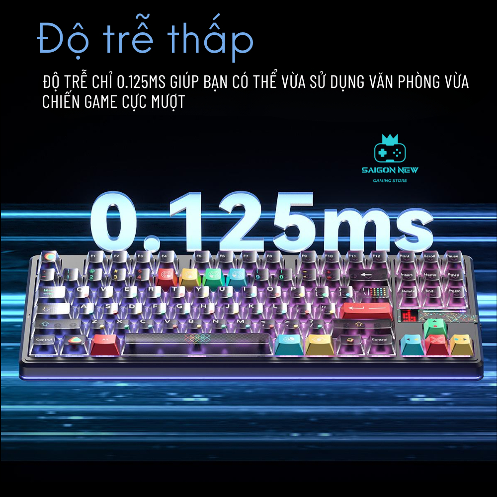 Bàn phím cơ không dây Aula F87 pro v2 - Hỗ trợ hotswap - LED RGB mạch xuôi - 3 mode kết nối | BigBuy360 - bigbuy360.vn