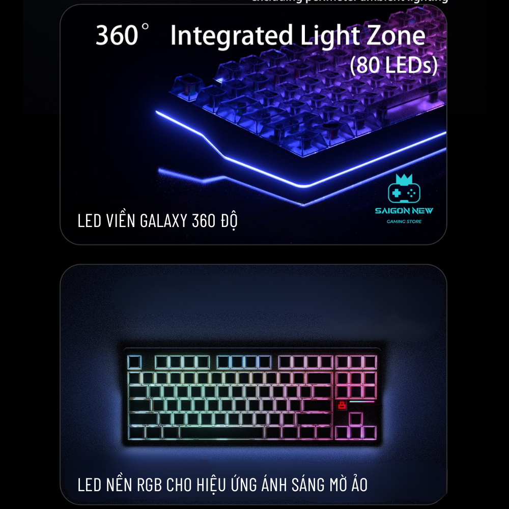 Bàn phím cơ không dây Aula F87 pro v2 - Hỗ trợ hotswap - LED RGB mạch xuôi - 3 mode kết nối | BigBuy360 - bigbuy360.vn
