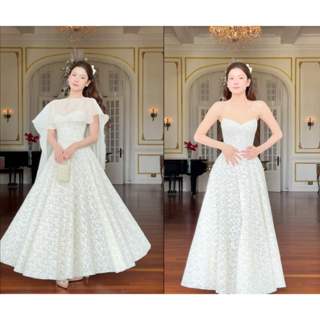  SÒ VINTAGE - AULERA đầm ren hoa đính kết thủ công cao cấp dáng corset 