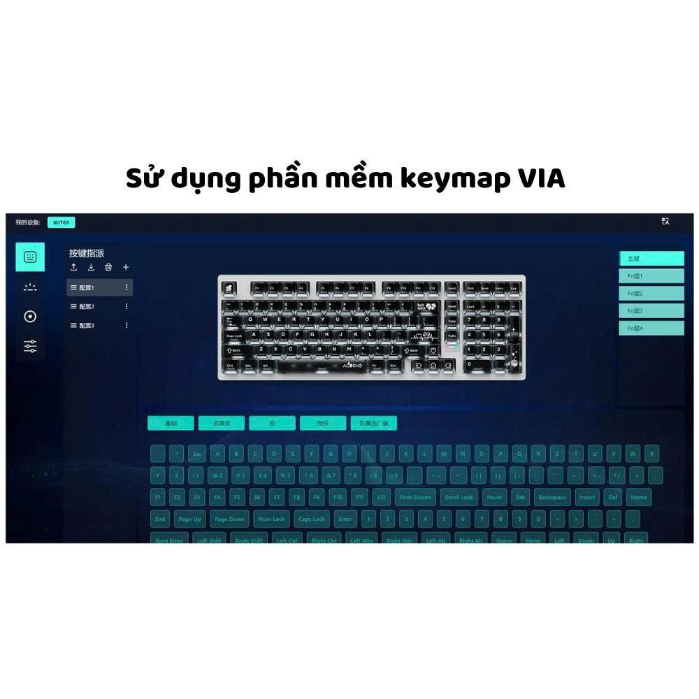 Bàn phím cơ không dây nhôm fullsize Weikav WK Max102 - 3 mode kết nối - Led RGB - Pin 10000 mAh -App marco - Gasketmount | BigBuy360 - bigbuy360.vn