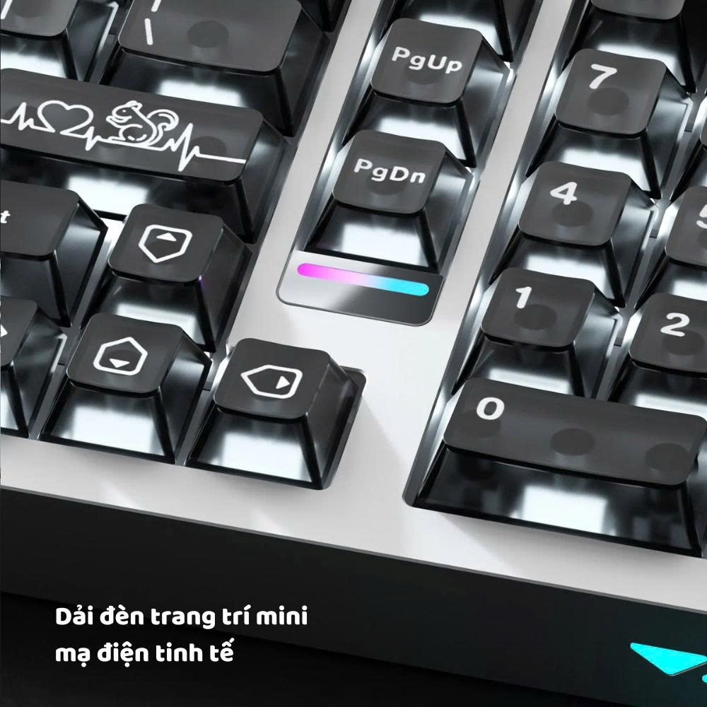 Bàn phím cơ không dây nhôm fullsize Weikav WK Max102 - 3 mode kết nối - Led RGB - Pin 10000 mAh -App marco - Gasketmount | BigBuy360 - bigbuy360.vn