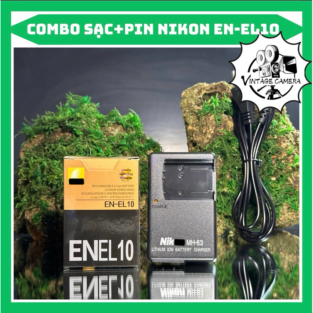 Bộ Sạc Pin Nikon EN-EL10 ( Combo Hãng ) dùng cho Coolpix S200, Coolpix S210, Coolpix S220, Coolpix S