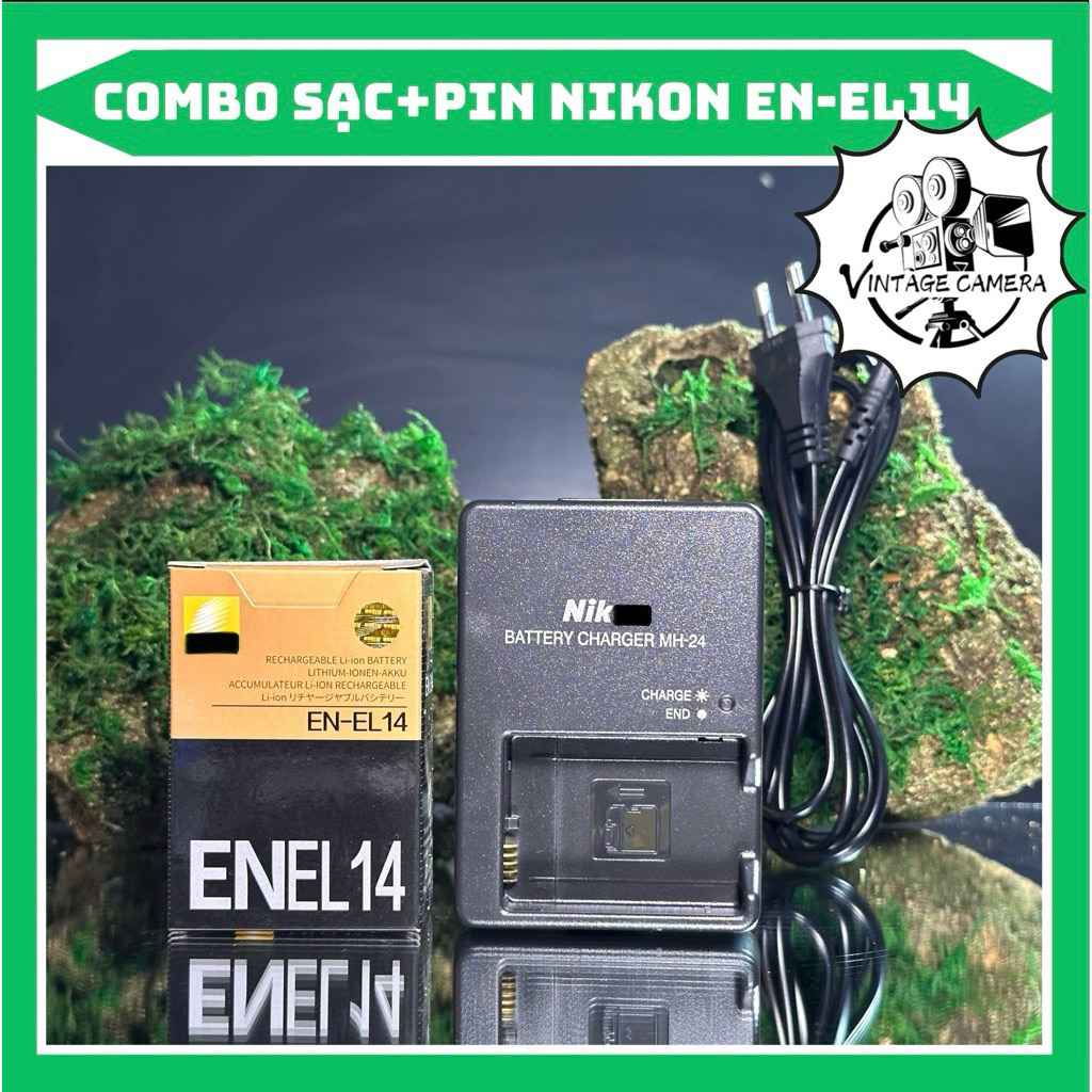 Bộ Sạc Pin Nikon EN-EL14 ( Combo Hãng ) dùng cho  D5100 •  D5200 •  D5300 , D5500