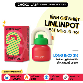 (Phiên bản giới hạn) Bộ Tứ Giáng Sinh Bình Giữ Nhiệt Lòng Inox 316 Chakolab®️ Chính hãng giá tốt
