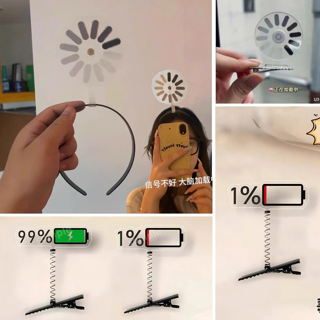 Kẹp Tóc Icon Loading Xoay, 99% Naha – Kẹp Tóc Trang Trí Xinh, Kẹp Tóc Cosplay Check-in