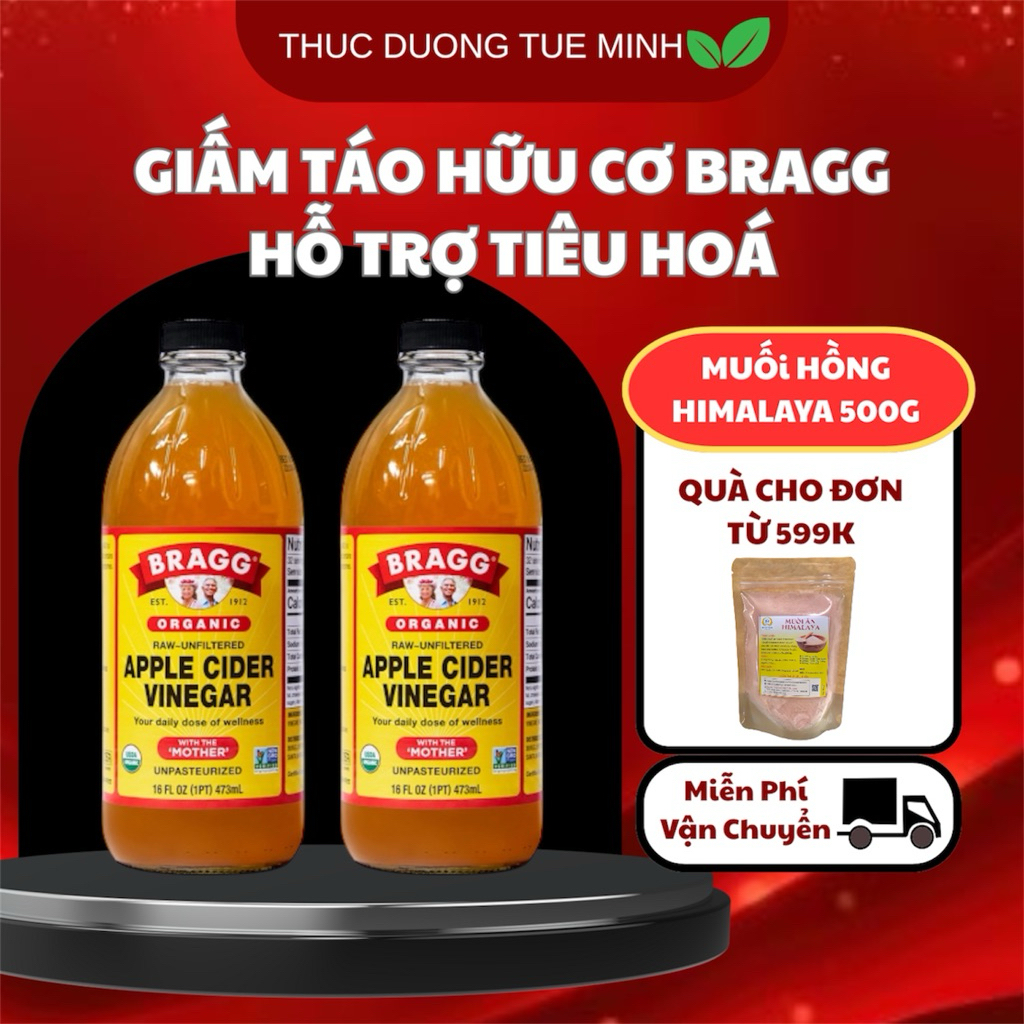 Giấm Táo Bragg Unfiltered – Giấm Táo Hữu Cơ 473ml