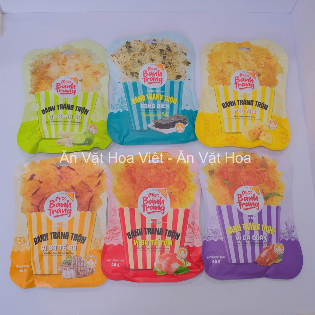 Miss bánh tráng, bánh tráng trộn gói to 46g
