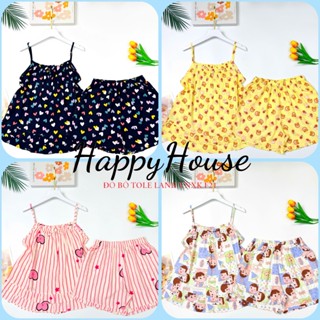  Đồ bộ lanh nữ  Bộ Tole Nữ Đùi Hai Dây Mẫu Bèo Tầng Mặc Nhà Siêu Xinh VNXK F21 42-75kg Cao Cấp - Happyhouse93 