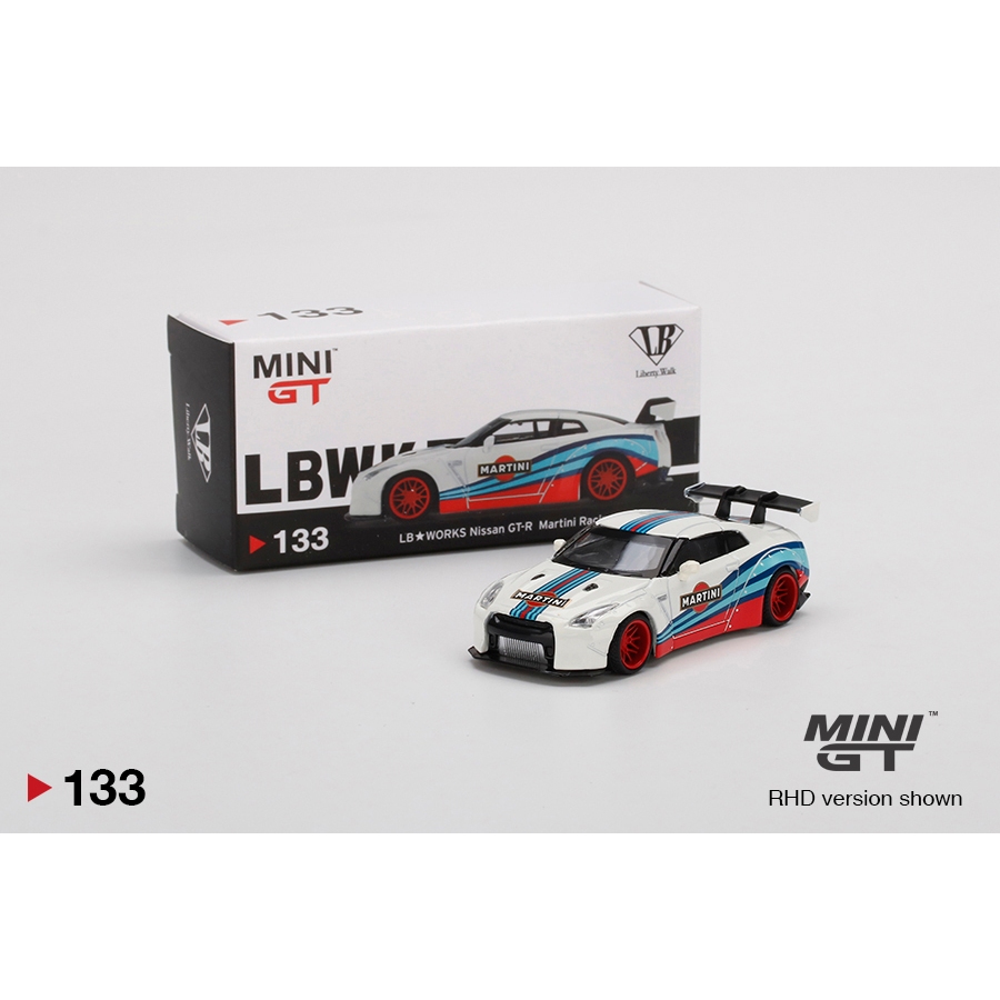Xe mô hình MiniGT LBWK Nissan GTR Martini Racing - MGT00133