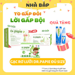  Gạc rơ lưỡi Dr.Papie làm sạch răng lưỡi nướu và khoang miệng mềm mại cho bé - Nhà Bắp Store 