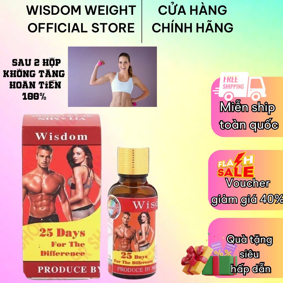 Tăng cân wisdom weight, vitamin tăng cân wisdom weight chính hãng indonesia tăng cân an toàn không t