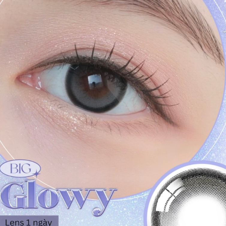 Kính áp tròng 1 ngày OLENS Big Glowy MOCHA / GRAY chính hãng lens Hàn Quốc - mimi.lens