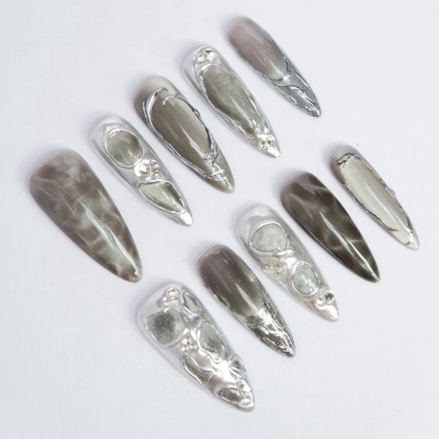 METAL MUSE - nail box có sẵn - y2k nail box - nail box cá tính