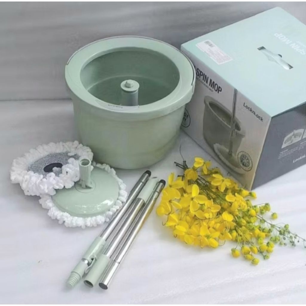 Bộ lau nhà mini xoay tay LocknLock ETM498MIT kèm 4 bông lau