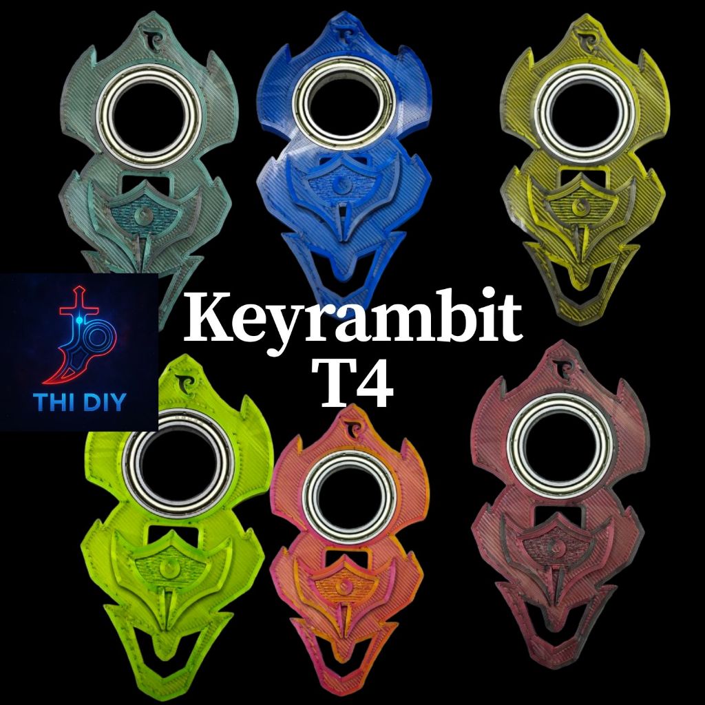 [Keyrambit T4] Bộ sưu tập Keyrambit T4 - Móc khóa xoay keyrambit cao cấp xả stress - kèm khoen móc k