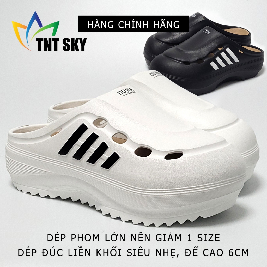 Dép Nam Bít Mũi Đúc Liền Khối Siêu Nhẹ, Đế Cao 6CM DUWA - Hàng Chính Hãng - SH557