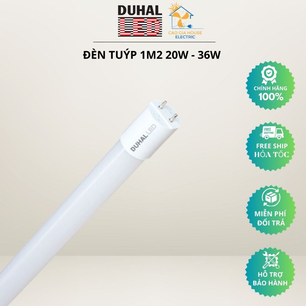 [XẢ KHO] Bóng Led Tuýp Nhựa Nano 1m2 DUHAL (20W) KDH120 - 36W (KDH136)