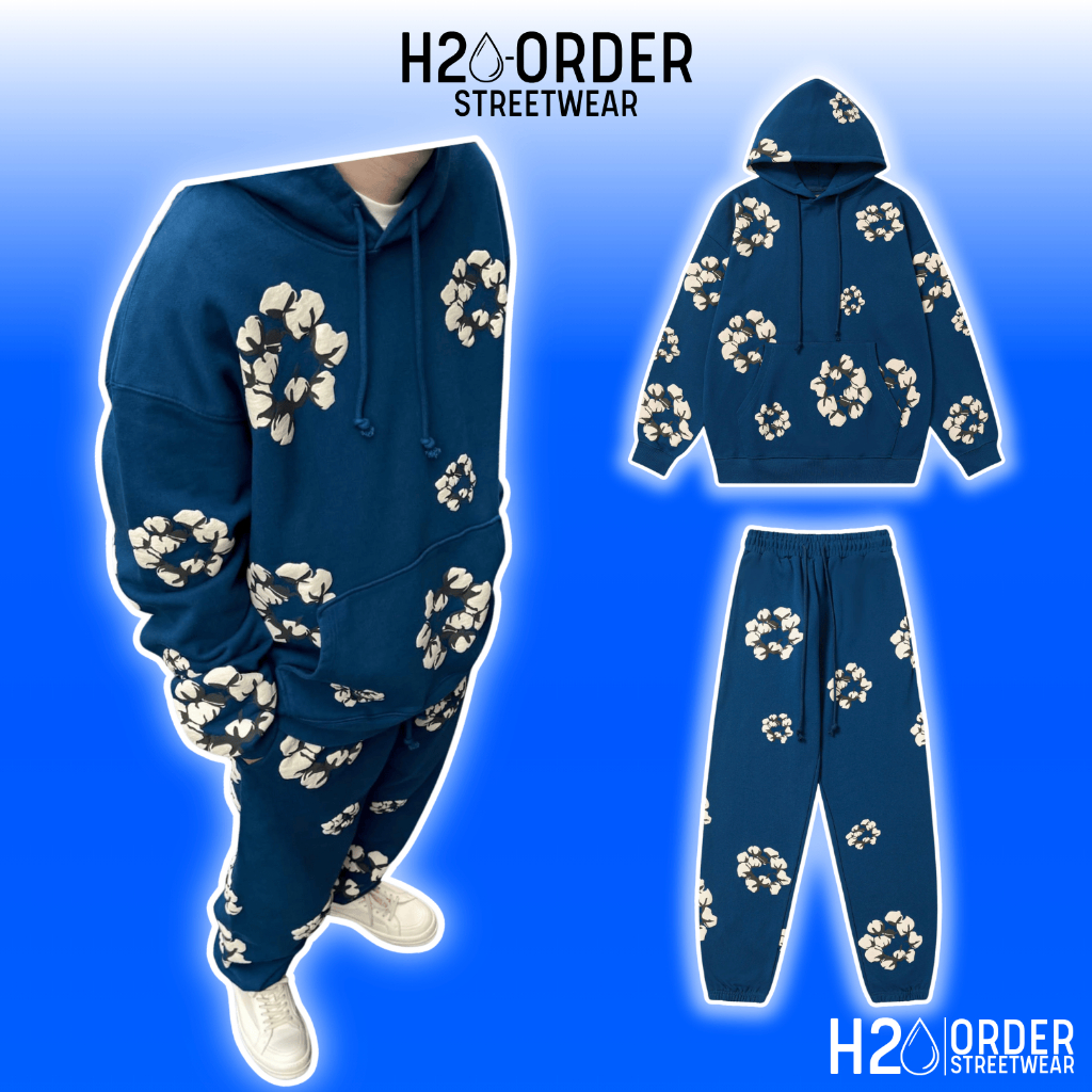 (Best Quality) Bộ Hoodie Nỉ Drip De.nm T.ears – Set Hoodie Nỉ Nam Nữ Dài Tay 8 Màu DEN02