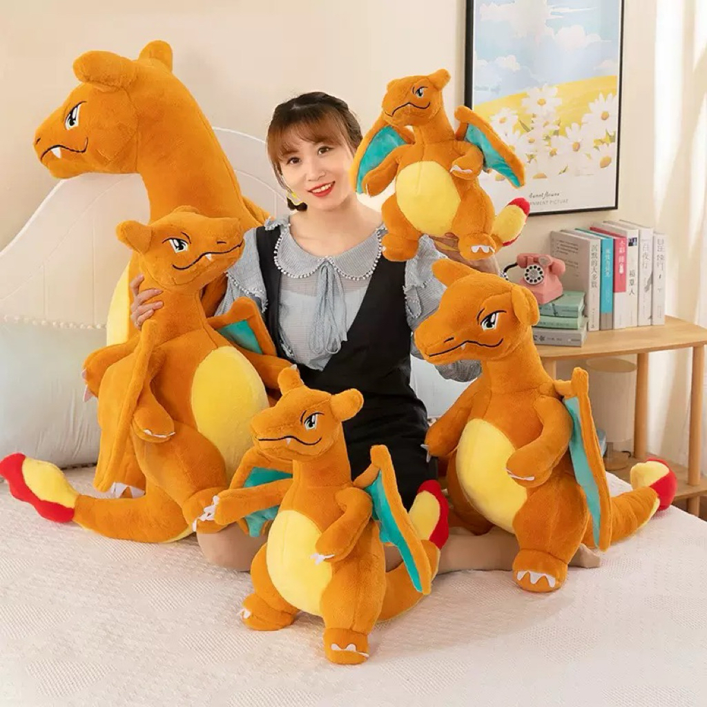 GẤU BÔNG POKEMON LIZARDON CAO CẤP ( 35cm -45cm)