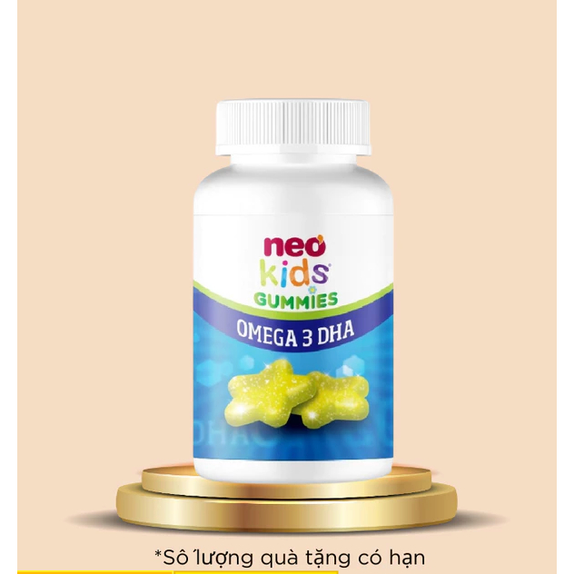 Neo Kids Gummies Omega 3 DHA,cung cấp DHA vi tảo giúp bé thông minh hơn và cung cấp Choline cho bé g