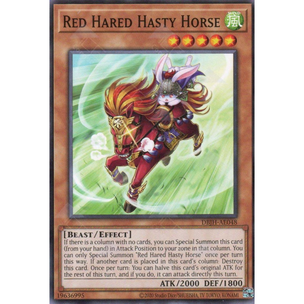 Red Hared Hasty Horse - Common AE - DBJH-AE048