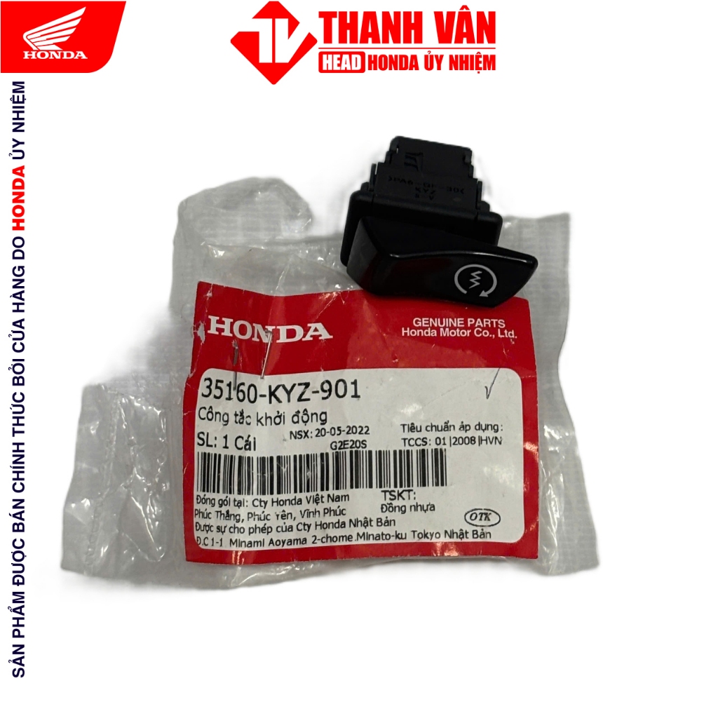 Công tắc khởi động 35160-KYZ-901 HONDA AB 125,DREAM ,FU 125, LEAD, SH 125,150, SH MODE, VISION .....