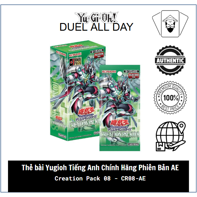 [Pre-Order] Hộp Thẻ Bài Yugioh Tiếng Anh AE Chính Hãng: Creation Pack 08 - CR08-AE