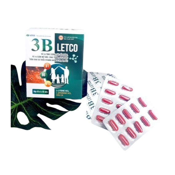 3B LETCO  Bổ sung vitamin nhóm B – Hỗ trợ giảm mệt mỏi, tăng sức đề kháng